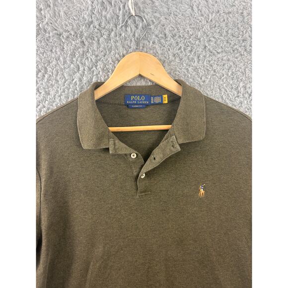 Polo Ralph Lauren Classic Fit Polo Shirt Olive Green XL - Picture 7 of 9